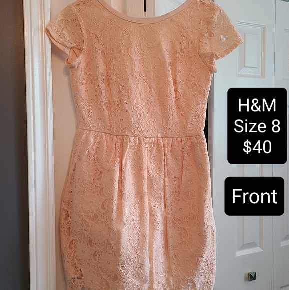 Peach H & M Dress, Size 8 - Picture 1 of 2